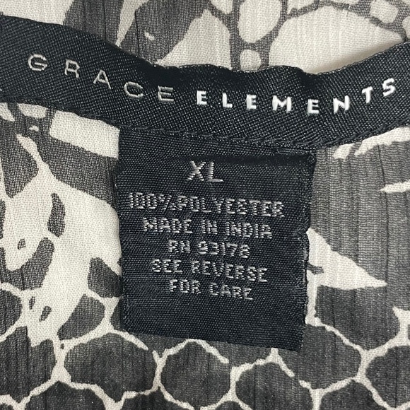 Women’s XL Grace Elements Black/Gray Shear Top - Picture 10 of 13